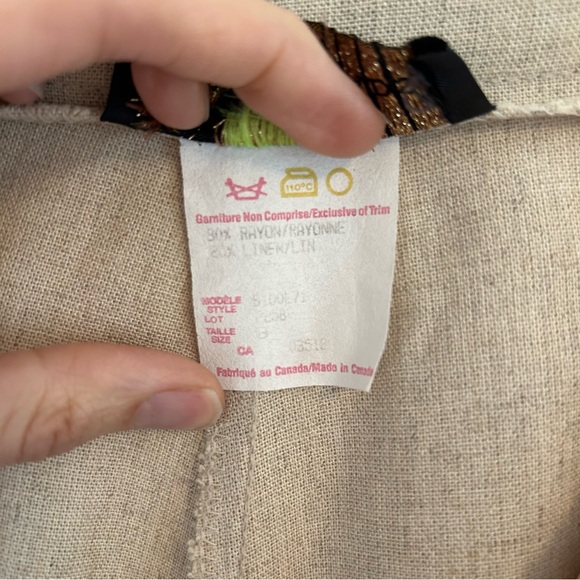 (SOLD) VINTAGE Linen Blend High-rise Bermuda Shorts Size 4 - Picture 13 of 14